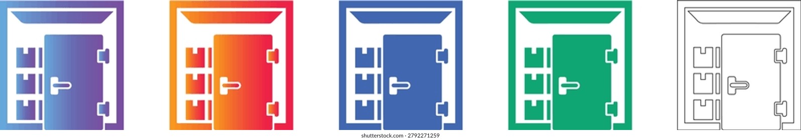 Modern Storage Facility and Logistics Icons vol 1954