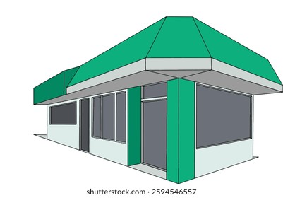 Modern Store Building Design illustration