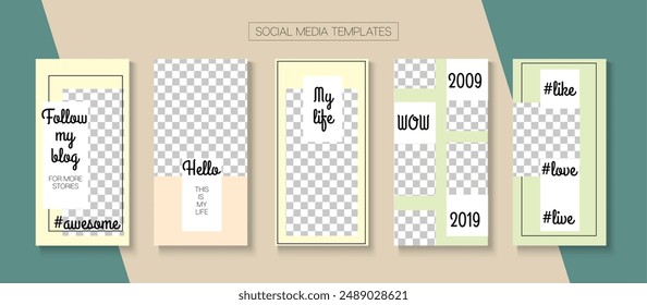 Modern Stories Vector Background. Online Shop Rich VIP Graphic Apps. Tech Sale, New Arrivals Story Layout. Blogger Tech Design, Social Media Kit Template. Social Media Stories Simple Set