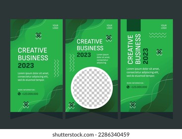 Modern story social media business marketing template design
