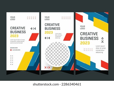 Modern story social media business marketing template design