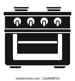 Modern stove icon simple vector. Gas cooker. Food pan