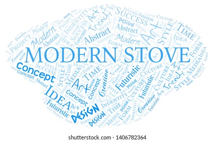 Modern Stove word cloud. Wordcloud made with text only.