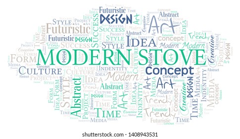 Modern Stove word cloud. Wordcloud made with text only.