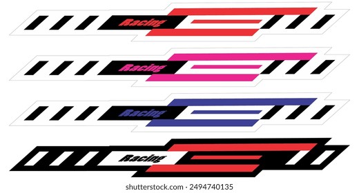 Modern straight lines, for modifying vehicle stickers, colorful concepts, cutting stickers and vinyl printing designs.