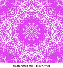 Modern strange floral ornament. Vector color mandala illustration, Designed for Web, Poster, Label and Other.