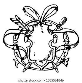 El marco de trabajo de telaraña moderno es un adorno de libros hecho en Francia, dibujo de línea vintage o ilustración de grabado.