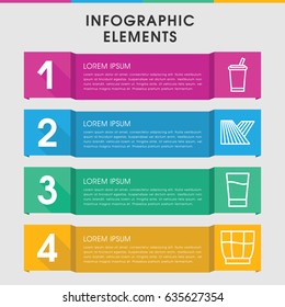 Modern straw infographic template. infographic design with straw icons includes field. can be used for presentation, diagram, annual report, web design.