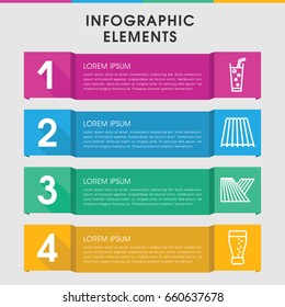 Modern straw infographic template. infographic design with straw icons includes field. can be used for presentation, diagram, annual report, web design.