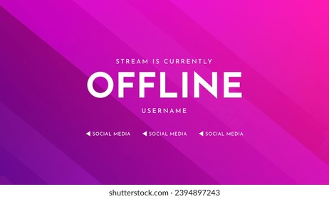 Modern stream offline background design. Abstract futuristic gaming stream banner template. Vector illustration