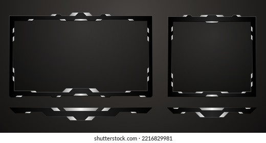 Modern Stream Overlay Webcam Screen Panel For Live Video Streaming And Broadcast