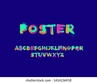 Modern Street Art Font Style In Vector Format