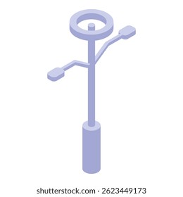 Modern street lamp providing light for safety and visibility