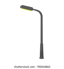 A modern street lamp.Lamppost single icon in cartoon style vector symbol stock illustration web.