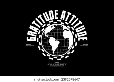 Modern streetwear attitude quotes graphic tee design template