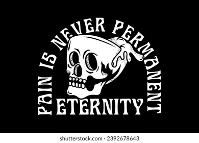 Modern streetwear eternity quotes graphic tee design template