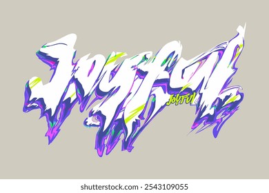 Modern streetwear graffiti typography vector illustration for graphic t-shirt printing, posters, streetwear, hoodies, and, other design creative uses