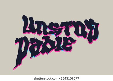Modern streetwear graffiti typography vector illustration for graphic t-shirt printing, posters, streetwear, hoodies, and, other design creative uses