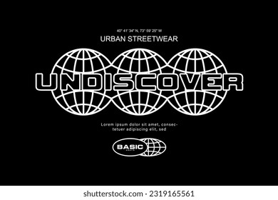 Modern streetwear graphic design t-shirt print design template