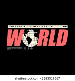 Modern streetwear graphic tee design template vector design
