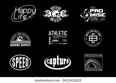 Modern streetwear graphic for t-shirt prints template design