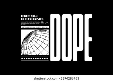 Modern streetwear quotes graphic tee design template