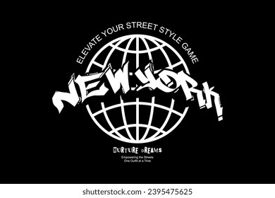 Modern streetwear quotes graphic tee design template