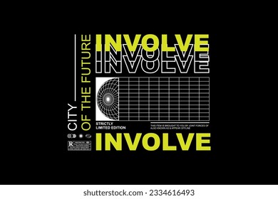 Modern streetwear style vector graphic tee design quotes templates