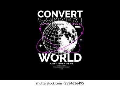 Modern streetwear style vector graphic tee design quotes templates