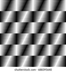 Modern Stripe Background. Fabric Black and White Pattern. Wrapping Paper Ornament