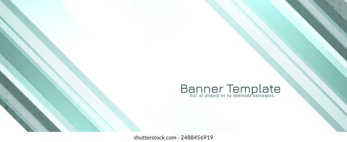 Modern stripe pattern banner design vector