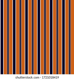 Modern stripe pattern with navy blue, white and orange colors vertical parallel stripe design for shirt printing, textiles, jersey, jacquard patterns, wrapping, websites. Vector abstract background.