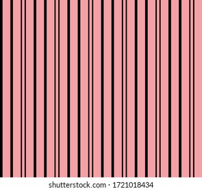 Modernes Stripmuster mit rosa und schwarzen Farben senkrechte parallele Streifen Design für Shirt-Druck, Textilien, Jersey, Jacquard-Muster, Umhüllung, Websites. Abstrakter Vektorhintergrund.