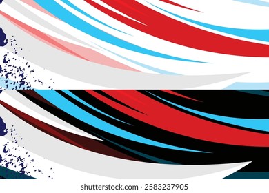 modern stripe for racing car wrap, sticker, and decal design vector EPS 10