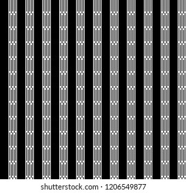 Modern stripe seamless pattern with black and white vertical parallel stripe.Vector abstract background.
