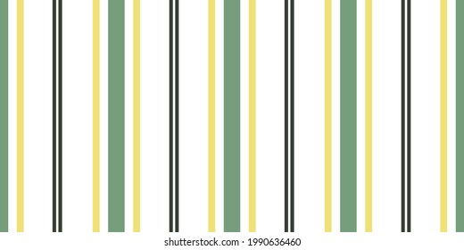 Trazo moderno sin inconvenientes con rayas paralelas verticales de colores verdes, amarillos y negros.Banda abstracta vectora sobre fondo blanco.