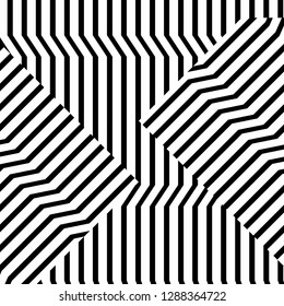 
Modern striped black and white background. Vector illustration