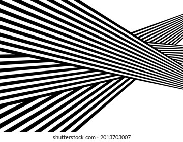 Modern striped black and white pattern of straight lines. Trendy vector design background for packaging, web design, flyers, business cards, videos.