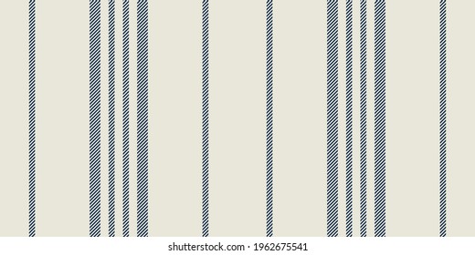 Modern striped french Farmhouse pattern in teal blue and beige colors. Seamless vector background. Linen vintage kitchen fabric. Textile ribbon trim pattern. 库存矢量图