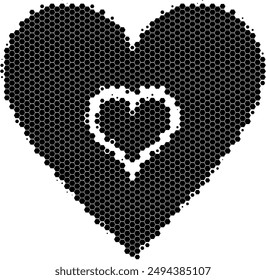 Modern striped interpretation of a classic heart shape.