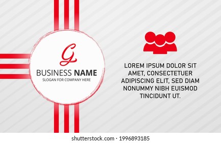 Modern Striped Red Presentation Background