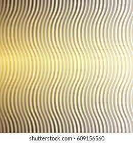 Modern striped surface lines, gold waves with halftone effect