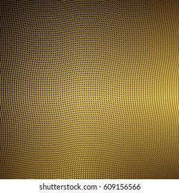 Modern striped surface lines, gold waves with halftone effect
