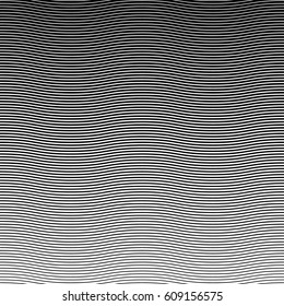 Modern striped surface lines, gold waves with halftone effect