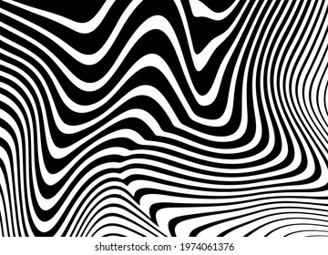 Modern striped vector background of swirling lines for web design, print, outdoor advertising