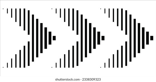 Modern striped vector pattern of straight black lineson a white background in the form of arrows. Abstract trendy vector background.

Vector Format