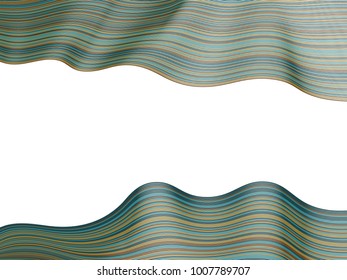 Modern stripes texture, wavy ribbons horizontal vector image.  Curved lines pattern, bright minimalist background.  Banner, placard or card backdrop graphic design.