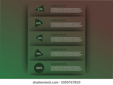 Modern strips infographics different options banner for business processes, workflow, diagram, flowcharts