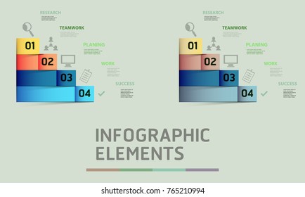 Modern strips infographics different options banner for business processes, workflow, diagram, flowcharts, infographic teamwork elements
