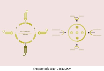 Modern strips infographics different options banner for business processes, workflow, diagram, flowcharts